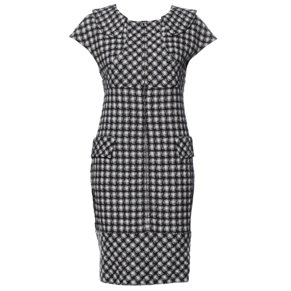 Chanel tweed CC zipper dress